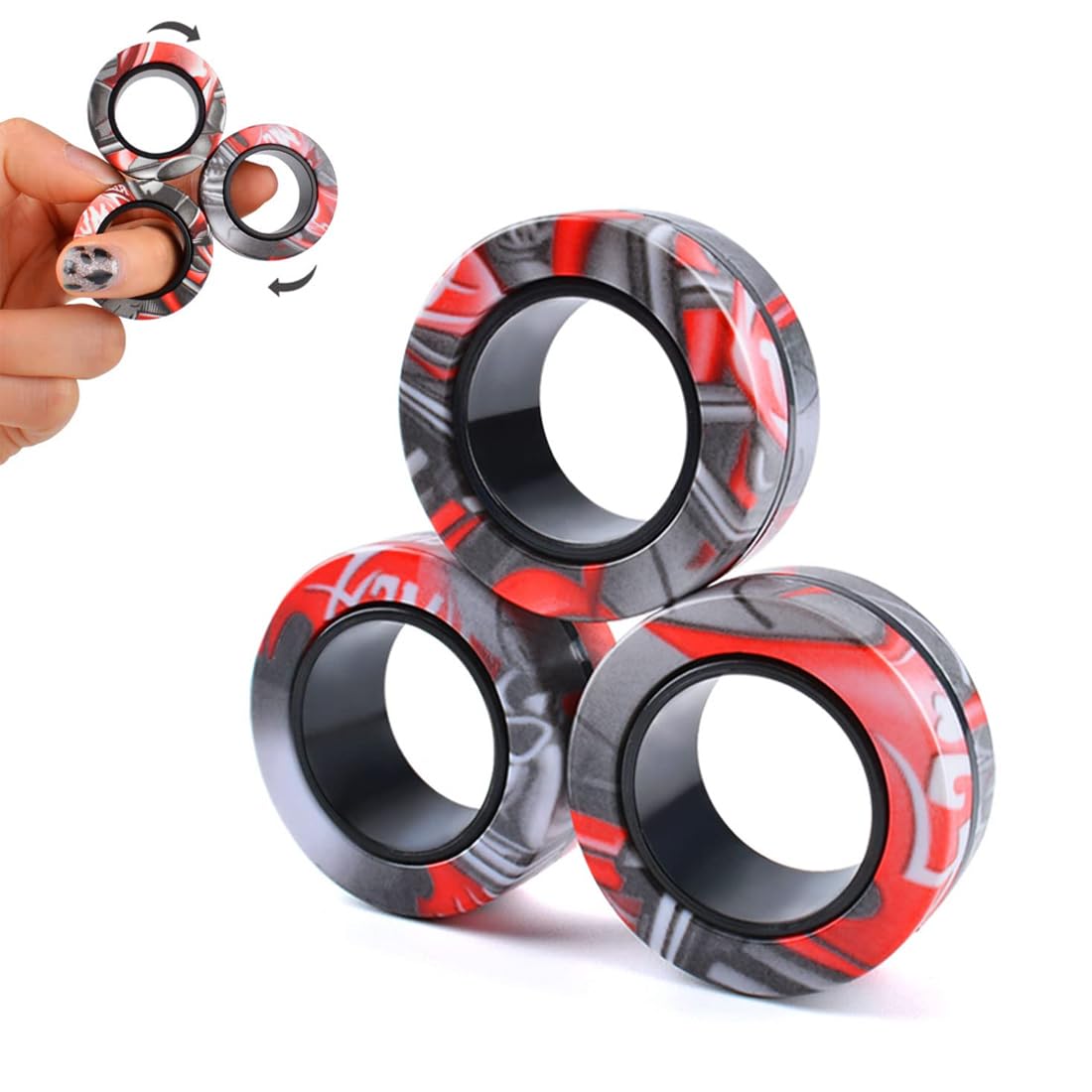 Juego de 3 uds de anillos magnéticos